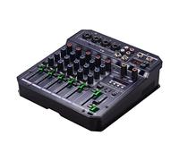 ZHCHAO Portable 6-Channel Sound Card Mixing Console Audio Mixer Built-in 16 DSP 48V Phantom Power Supports BT Connection MP3