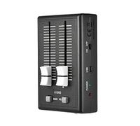 ZHCHAO Portable Mini DJ Mixer Controller Stereo Audio Mixers Audio Mixing Console Amplifier(Svart)