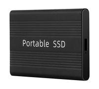 ZHCHAO Portable SSD 3.0 USB-C 1TB 500GB External Solid State Disk 6.0Gb/S external hard drive for Laptop desktop camera or server(Color:Svart,Size:1TB)