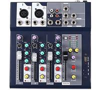 ZHCHAO Professional Mixer 4-channel 2-bus Mixer with Bluetooth/usb/mp3 Player Input 48v Power for Recording Dj Stage Music