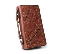 ZHCHAO Punk Women's Wallet Long Zipper Handheld Wallet Women's Layer Handheld Phimon Clip