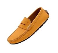 ZHCHAO Shoes Men's Versatile Casual Slip-on Loafers Comfortable Round-Toed Soft-Soled Oxford Shoes Men Low-top Breathable Shoes for Parties Weddings Driving(Black-Blue Exorcist1,9.5)