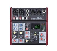 ZHCHAO SM-66 Portable 4-Channel Sound Card Mixing Console Mixer Built-in 16 Effects with Audio Interface Supports 5V Power Bank