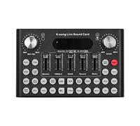 ZHCHAO Smartphone Computer Live Sound Card Voice Changer Device Audio Mixer Built-in Multiple Sound Effects Rechargeable Battery