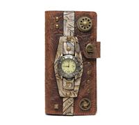 ZHCHAO Steampunk Women's Long Wallet, Cowhide Retro Hand Held Wallet, Female Hand Grasping Phimon Clip