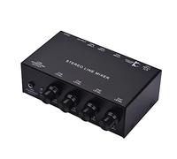 ZHCHAO Stereo Lines Mixer Professional Audio System Mini Stereo Four Channels Passive Mixer Line Mono Audio Mixer