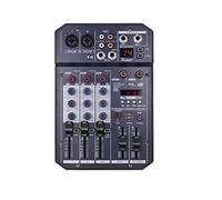 ZHCHAO T4 Portable 4-Channel Sound Card Mixing Console Audio Mixer Built-in 16 DSP 48V Phantom power Supports BT Connection MP3