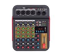 ZHCHAO TM4 Digital 4-Channel Audio Mixer Mixing Console Built-in 48V Phantom Power with BT Function Mixer Audio Midi Keyboard