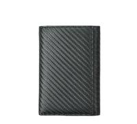 ZHCHAO Triple Fold Wallet Multi-Slot Top Layer Cowhide Short Money Clip Wallet Card Bag