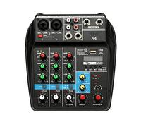 ZHCHAO TU04 BT Sound Mixing Console Record 48V Phantom Power Monitor AUX Paths Plus Effects 4 Channels Audio Mixer with