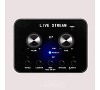ZHCHAO X7 Audio Mixer External Sound Card Headset Microphone Webcast Live Broadcast Voice Changer for Computer Smart Phone Tablet