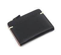 ZHCHAO Zipper Purse Generous Coin Purse Wallet Clip Certificate Holding Bag Short Lady(Svart)
