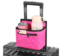 ZHCHG Luggage Travel Cup Holder Attachment for Suitcase Drink Carrier Caddy, Coffee Mug and Tumblers, Traveler Carry on Hands Free Accessory- Gifts for Flight Attendants Travelers Accessories