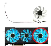 ZHCYAOZ Laptop parts DIY For POWERCOLOR for Radeon RX 6700 XT 12GB for Hellhound Graphics Card Replacement Fan(Right fan)