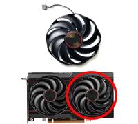 ZHCYAOZ Laptop parts For SAPPHIRE for Radeon RX6600 6600XT 6650XT PULSE Graphics Card Replacement Fan(Right fan)