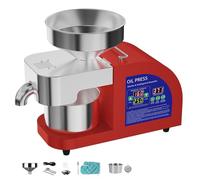 ZHDANB Electric Oil Press, Oil Press for Home Use, With lcd display 104-572℉, 304 stainless steel, for Peanut Sesame Coconut Soybean Sunflower Seeds Walnuts X9Medium