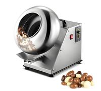 ZHDANB electric sugar coater, chocolate coater, 9-speed adjustable, 1-4KG/H, With heating function, Electric Sugar Coating Machine, For drying, polishing, and tablet coating. 110V-UpgradedRibType