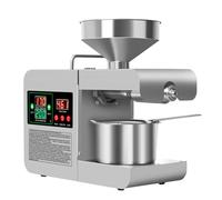 ZHDANB Oil press machine 304 stainless steel With lcd display 122-482°F Hot&cold press oil machine Oil press machine electric for Peanut Sesame Coconut Soybean Sunflower Seeds Walnuts 220V