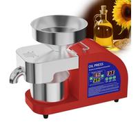 ZHDANB Oil Press Machine, Cold Press Oil Machine, 304 stainless steel, With lcd display 104-572℉, for Peanut Sesame Coconut Soybean Sunflower Seeds Walnuts X9Medium