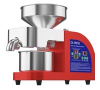 ZHDANB Oil press machine electric, Fully automatic stainless steel oil press, With lcd display 104-572℉, 304 stainless steel, for Peanut Sesame Coconut Soybean Sunflower Seeds Walnuts X9Medium