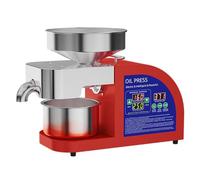 ZHDANB Oil press machine electric, Oil Press for Home Use, 304 stainless steel, With lcd display 104-572℉, for Peanut Sesame Coconut Soybean Sunflower Seeds Walnuts X9Medium
