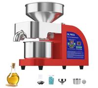 ZHDANB Oil Press Machine, Oil Press for Home Use, With lcd display 104-572℉, 304 stainless steel, for Peanut Sesame Coconut Soybean Sunflower Seeds Walnuts X9Medium