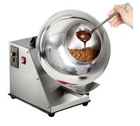 ZHDANB sugar coating machine, chocolate coater, 9-speed adjustable, 1-4KG/H, With heating function, Electric Sugar Coating Machine, For drying, polishing, and tablet coating. 110V-UpgradedRibType