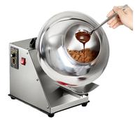 ZHDANB sugar coating machine, chocolate coater, 9-speed adjustable, 1-4KG/H, With heating function, Peanut Coating Machine, For drying, polishing, and tablet coating. 220V-UpgradedRibType