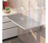 ZHDDM Wall Mounted Folding Table - Heavy Duty Stainless Steel Fold Down Dining Table, Robust Construction Work Table Office Table - Maximum Load: 150kg/330lbs