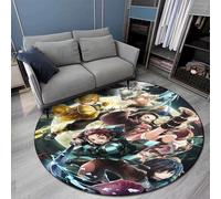 ZHDDTFC Anime Rug Round Thickened Non-Slip Circle Anime Carpet Large Sizes Area Rugs for Bedroom Living Room Gaming Room Diameter 48 inch