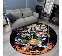 ZHDDTFC Anime Rug Round Thickened Non-Slip Circle Anime Carpet Large Sizes Area Rugs for Bedroom Living Room Gaming Room Diameter 40 inch