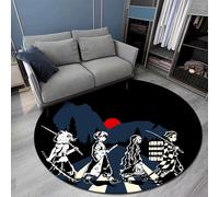 ZHDDTFC Anime Rug Round Thickened Non-Slip Circle Anime Carpet Large Sizes Area Rugs for Bedroom Living Room Gaming Room Diameter 40 inch