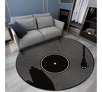ZHDDTFC Record Rug Round Thickened Non-Slip Circle Music Carpet Large Sizes Area Rugs for Bedroom Living Room Gaming Room Diameter 40 inch