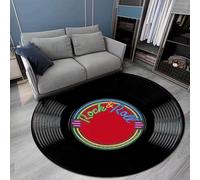ZHDDTFC Record Rug Round Thickened Non-Slip Circle Music Carpet Large Sizes Area Rugs for Bedroom Living Room Gaming Room Diameter 40 inch
