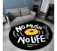 ZHDDTFC Record Rug Round Thickened Non-Slip Circle Music Carpet Large Sizes Area Rugs for Bedroom Living Room Gaming Room Diameter 40 inch