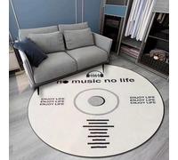 ZHDDTFC Record Rug Round Thickened Non-Slip Circle Music Carpet Large Sizes Area Rugs for Bedroom Living Room Gaming Room Diameter 40 inch