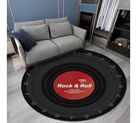 ZHDDTFC Record Rug Round Thickened Non-Slip Circle Music Carpet Large Sizes Area Rugs for Bedroom Living Room Gaming Room Diameter 63 inch