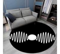 ZHDDTFC Record Rug Round Thickened Non-Slip Circle Music Carpet Large Sizes Area Rugs for Bedroom Living Room Gaming Room Diameter 63 inch