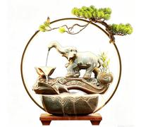 ZHDECOR Tabletop Water Fountain with LED Lights Ring and Atomizer,