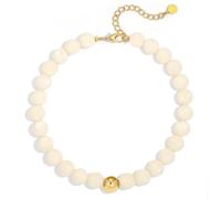 ZHDHDQ Multicolor Chunky Beaded Necklace, Statement Colorful Round Ball Beads Choker Necklace with Gold-Tone Adjustable Chain, Fashion Bold Neck Jewelry for Women, Resin, No Gemstone
