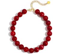 ZHDHDQ Multicolor Chunky Beaded Necklace, Statement Colorful Round Ball Beads Choker Necklace with Gold-Tone Adjustable Chain, Fashion Bold Neck Jewelry for Women, Resin, No Gemstone