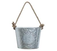 ZHDOKA Galvanized Metal Hanging Wall Planter, Rustic Wall Flower Vase Indoor Outdoor Hanging Flower Plant Holders, Artificial Plants Flowers Box Holder Pocket for Fence Balcony Garden Home Decor(#1)