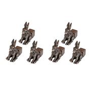 ZHDOKA Pot Feet for Planter Pots 6Pcs Resin Dog Rabbit Tortoise Shaped Decorative Plant Risers for Pots,Cute Animal Shaped Resin Pot Toes Planter Feet,Planter Elevator to Improve Airflow Drainage