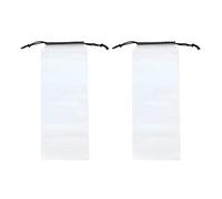 ZHDXW 2Pcs Transparent Waterproof Umbrella Cover, Portable Fold Umbrella Bags, Drawstring Pocket, 13*33cm
