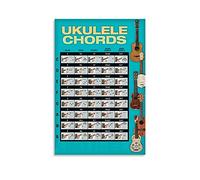 ZHDZK Canvas Picture Argomento: Ukulele Chords Poster e Wall Art Modern Family Camera da Letto Decor Senza Cornice (50 x 70 cm, Frameless)