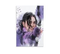 ZHDZK Canvas Picture Hailee Steinfeld Kate Bishop Acquerello Art Movie Vintage Retro Pittura Decorativa per la Casa Camera da Letto Soggiorno Decor Senza Cornice (50 x 70 cm, Frameless)