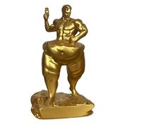Zhe Jiu Self-Sculpture,Take a Hammer to Carve Yourself, Weight Loss Fitness Statue ,Decorate Your Home, Office, or Shelf,(Gold Self-Sculpture)