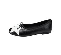 ZHEBO Womens Mary Jane Ballet Flats Black Star Bow Quilted Slip On | Black Star Bow Quilted Slip On Ballet Flats Mary Jane Style Comfort