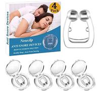 ZHEBUSHISHUAWO Anti Snore Devices 4 PCS,Magnetic Silicone Stop Snoring Nose Clip - Silent Sleep,Professional Sleep Aid Anti Snoring Device,Nose Clip for Men and Women