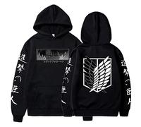 zhedu AOT Cartoon Graphic Hoodie Funny Harajuku Sweatshirts Hip Hop Hipster Anime Levi Ackerman Pullovers (S,color 01)